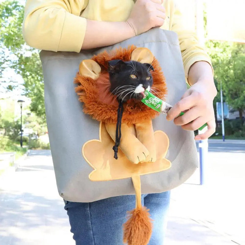 Bolsa de Transporte de Gatos em Forma de Leão