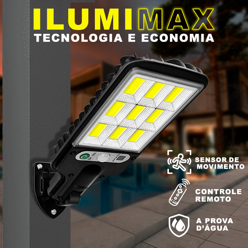 Refletor LED Solar com Sensor de Movimento ilumiMax