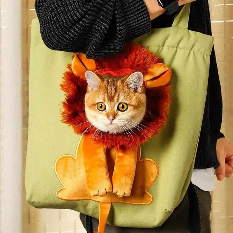 Bolsa de Transporte de Gatos em Forma de Leão