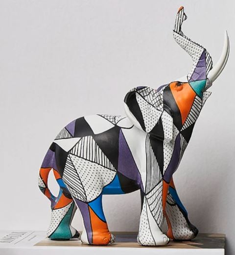 Escultura Elefante Pintura Mosaico