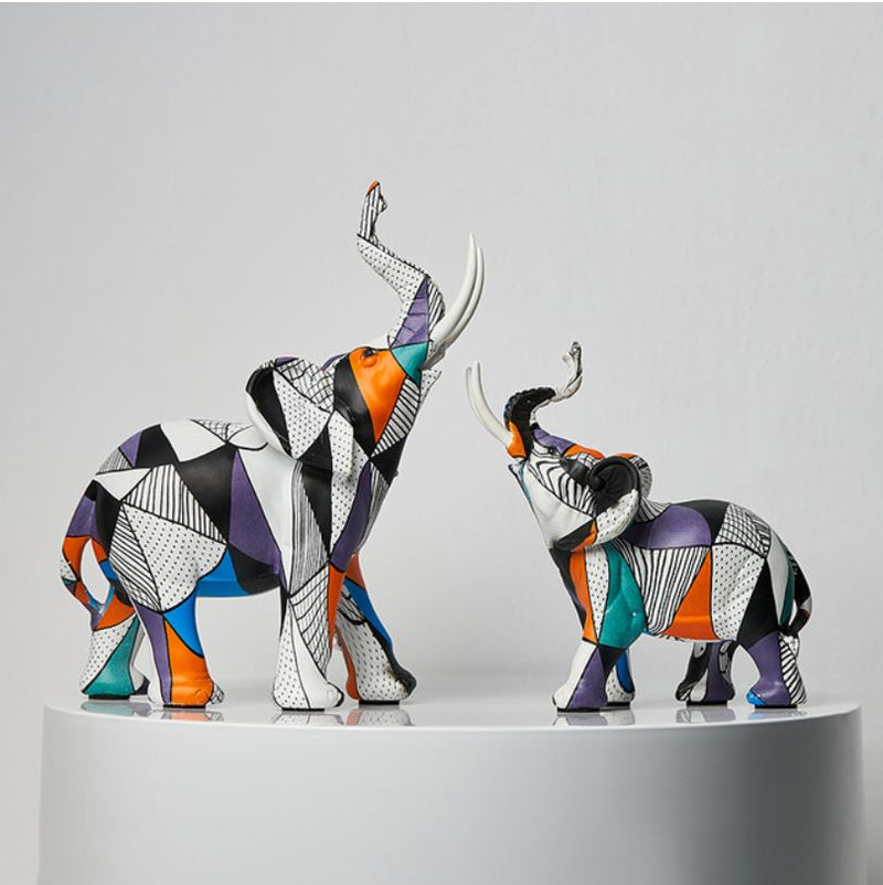 Escultura Elefante Pintura Mosaico